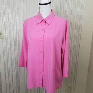 LIZ CLAIBORNE BLOUSE  WOMEN PINK SIZE LARGE
